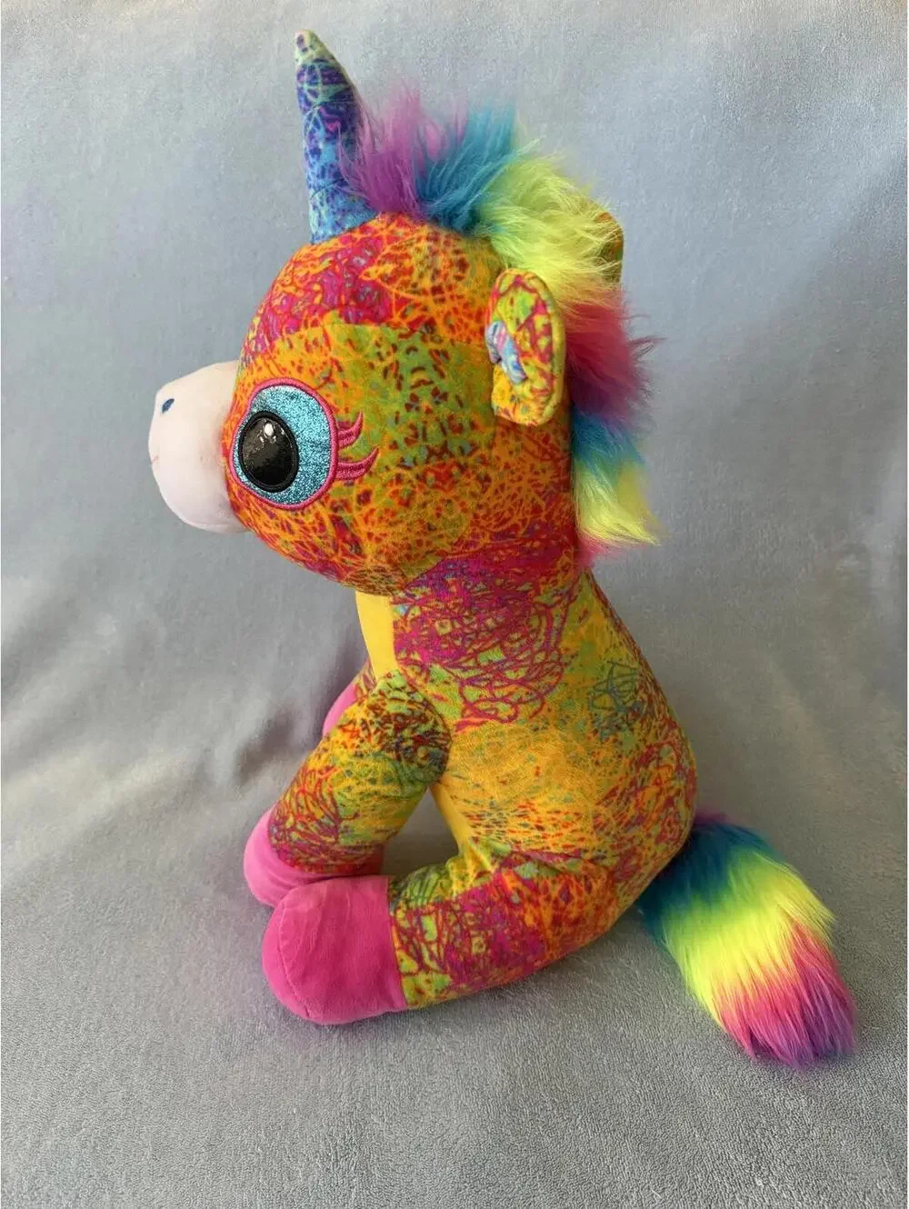 Fiesta Rosie Scribbleez Unicorn Plush. 15in.